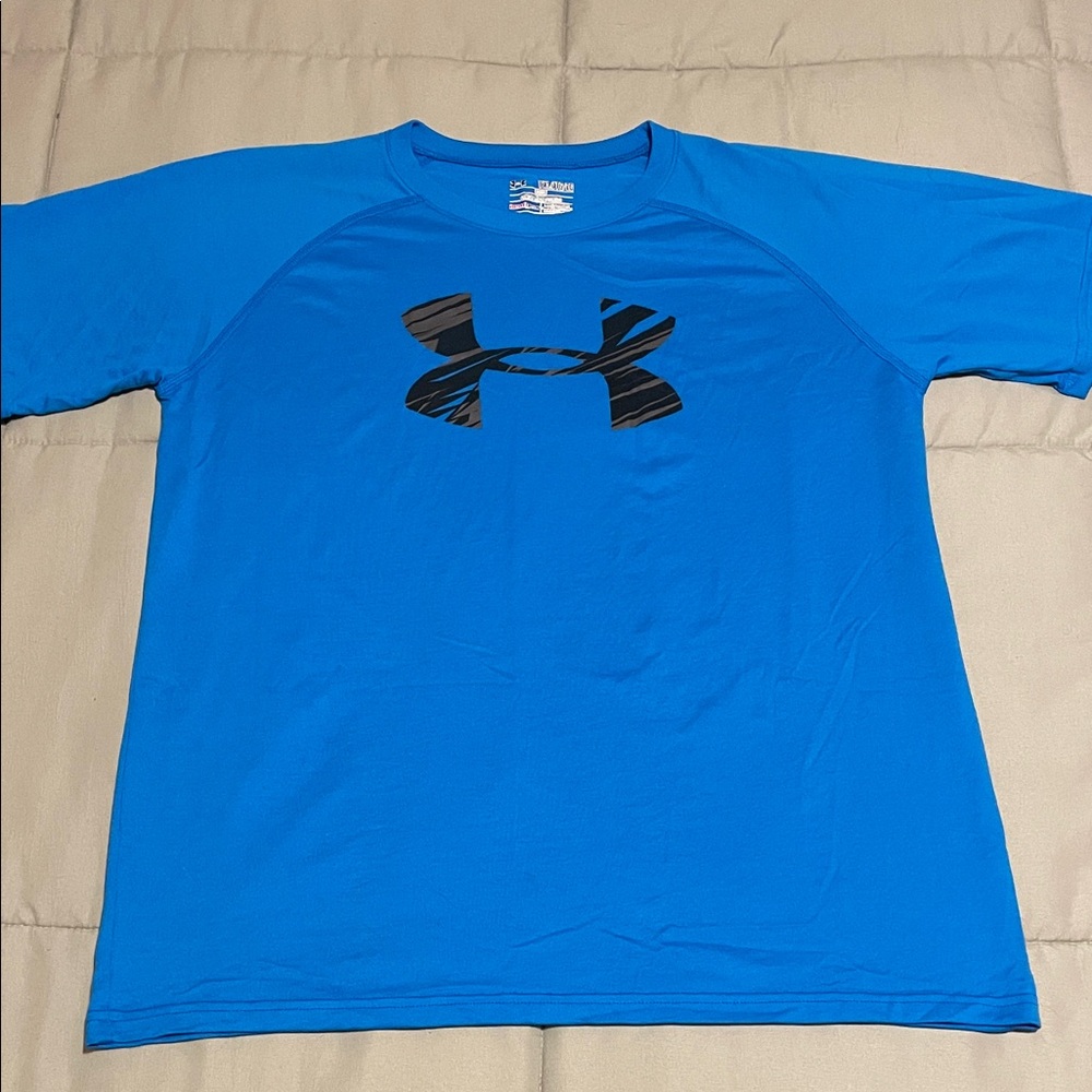 Under Armour Youth Blue and Black Athletic Tee